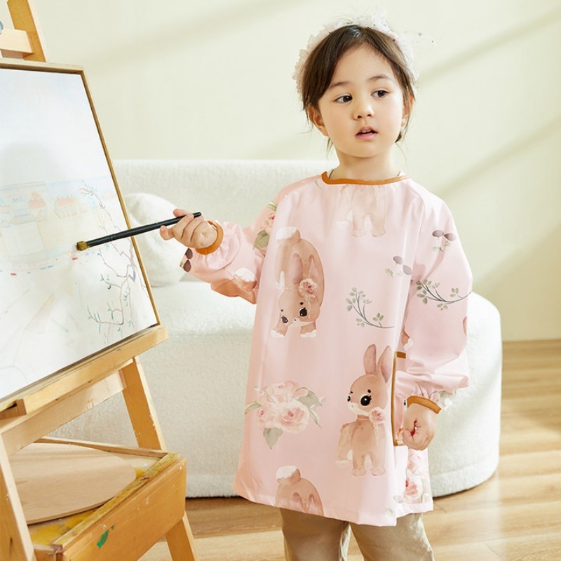 Art Craft 5 Year Old - 子供用防水アートカバーシャツ長袖ペイントエプロン幼稚園の美術教室キッチン遊びクラフトカバーシャツに適しています