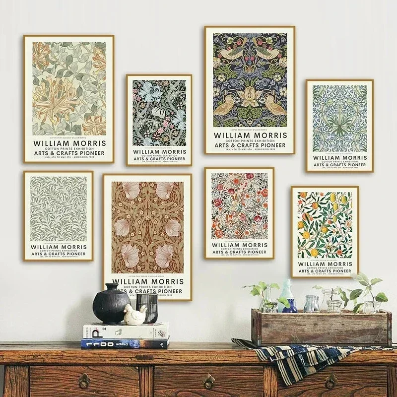 Art Craft William Morris - 北欧キャンバス絵画ポスター美学HDプリント壁絵ウィリアム・モリス博物館シリーズヴィンテージリビングルーム装飾