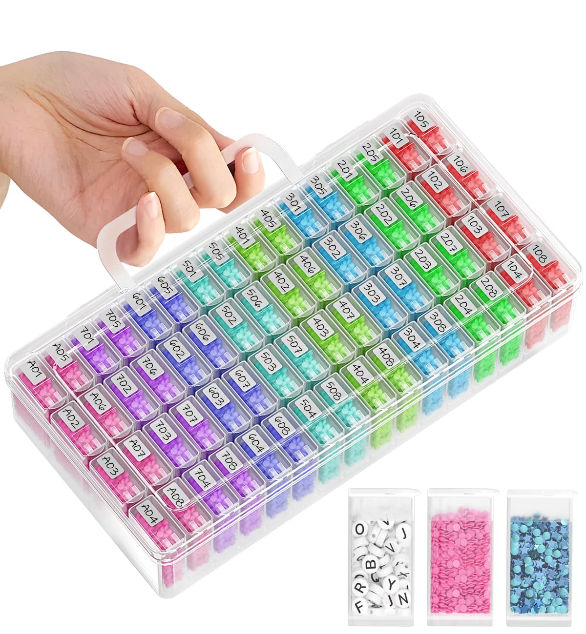 Mosaic Tile Supply - 5D DIY ダイヤモンドペインティングツールアクセサリー収納ボックスコンテナダイヤモンド刺繍アクセサリードリルボックスモザイクコンテナケース