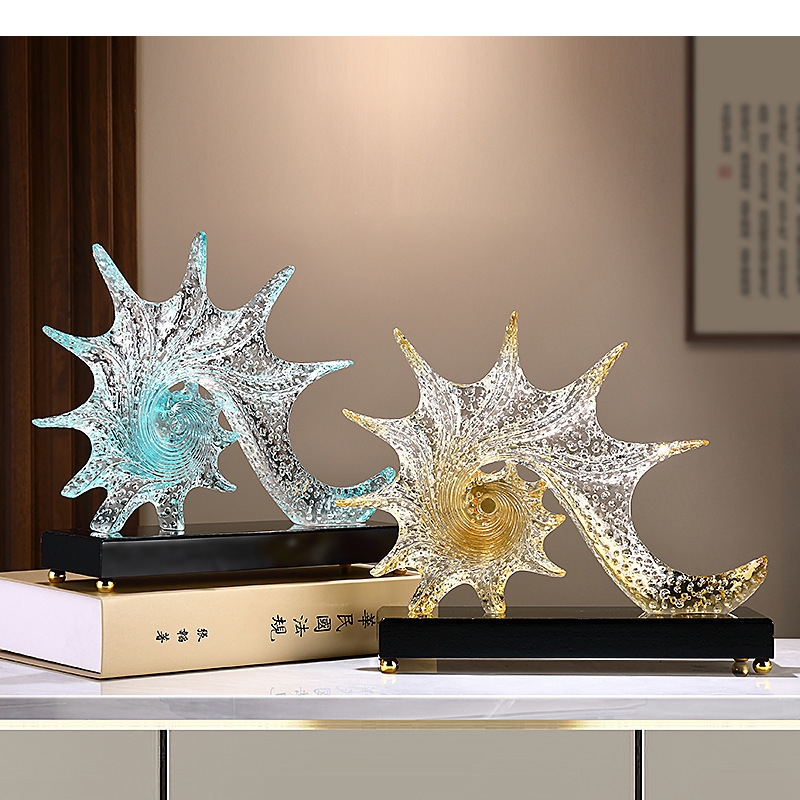 Light Art And Craft - ライト高級ヒトデ彫刻玄関装飾樹脂工芸品ホテルの装飾品ホームアートギフト