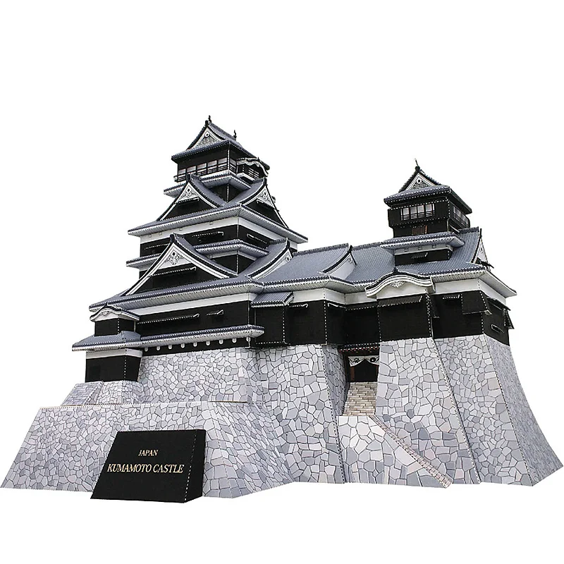 Art Craft Center - 子供と大人のためのミニ日本のクマ本城,3D紙モデル,DIY,DIY,DIY,アート,折り紙,建物,手作り,おもちゃ,qd-178