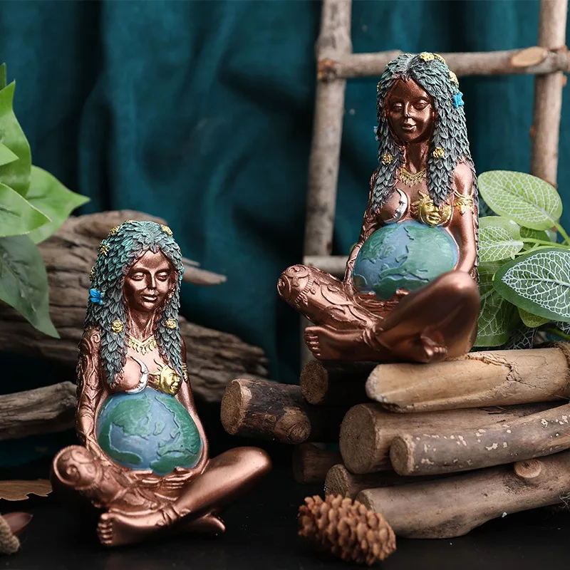 Art And Craft For Mother'S Day - 母の日の心の母の像、樹脂の工芸品、アートの女神の贈り物の装飾、1個