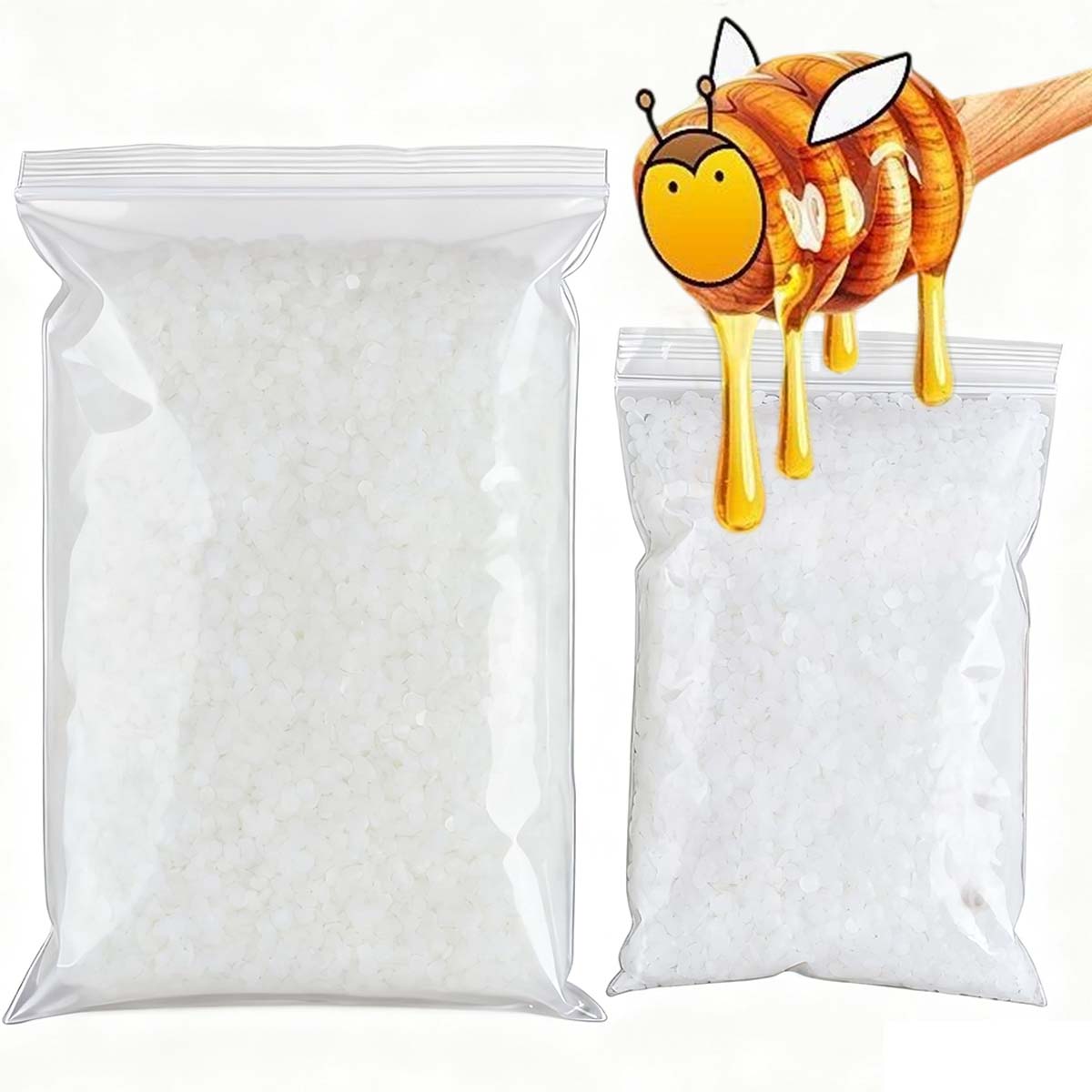 Candle Making Wax - 200g-1000g 白蜜蝋 純天然粒状 香り付きキャンドル材料 DIY 無煙芯材料