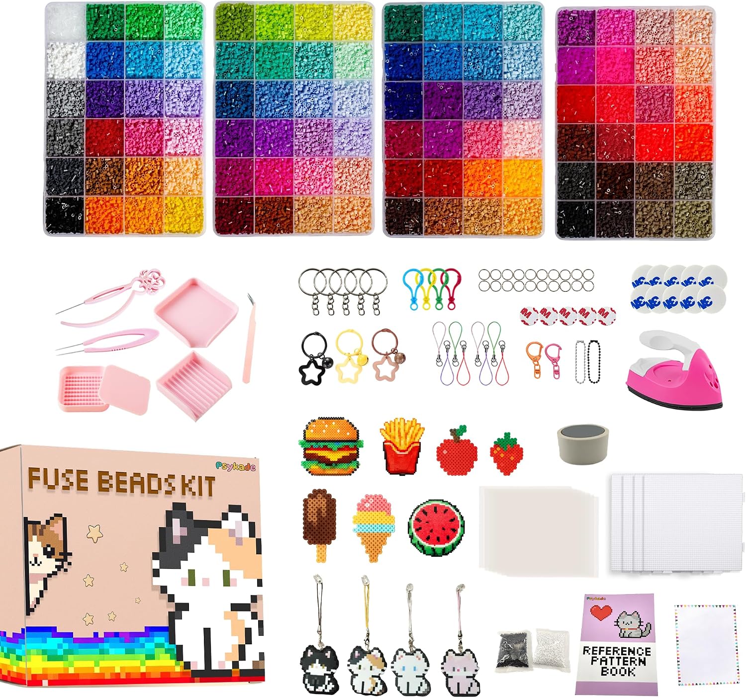 Art Craft And - ヒューズビーズキット - 簡単DIY - 96色 53000個