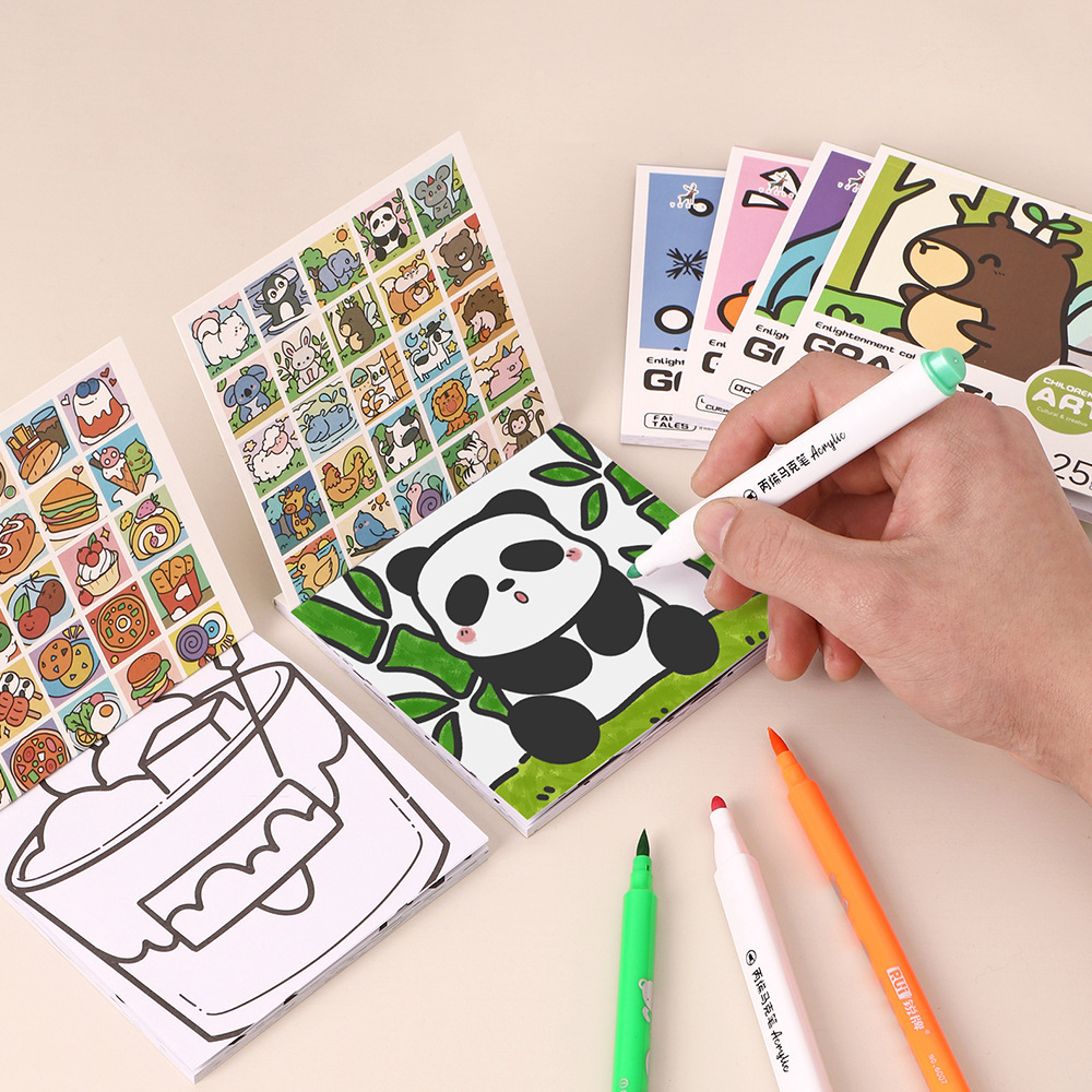 漫画ハンディぬりえブック 25 枚ミニ水彩ぬりえブックノート - Art Craft Notebook のレビューと価格