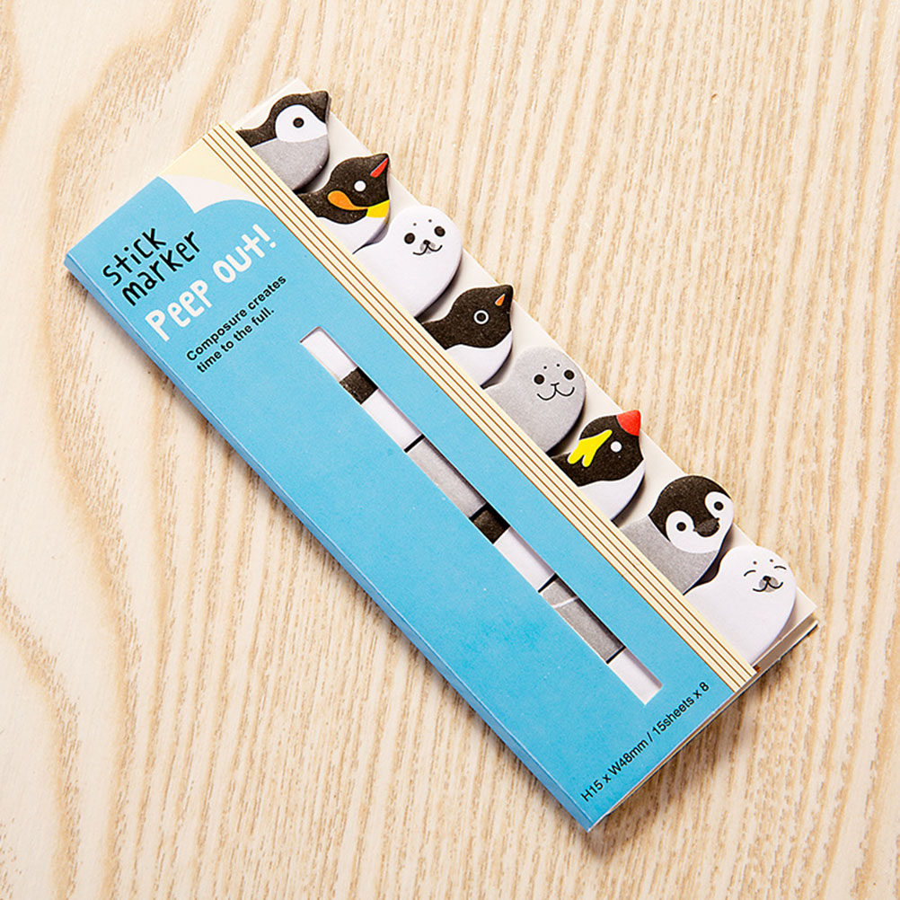 2個入りのかわいい動物柄ページフラッグ、粘着式メモパッド、小 - Art Craft Notebook のレビューと価格
