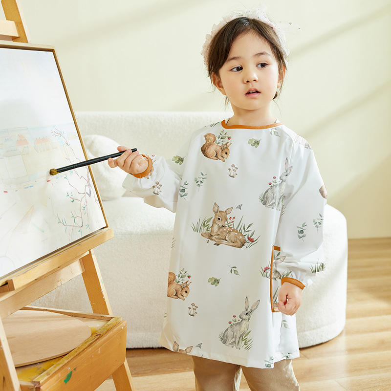 子供用防水アートカバーシャツ長袖ペイントエプロン幼稚園の美術 - Art Craft 5 Year Old のレビューと価格