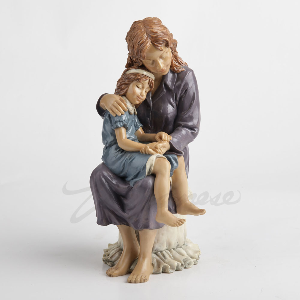 樹脂製母娘抱擁像 温かい家族像 ホームデスクトップ装飾アート - Art And Craft For Mother'S Day のレビューと価格