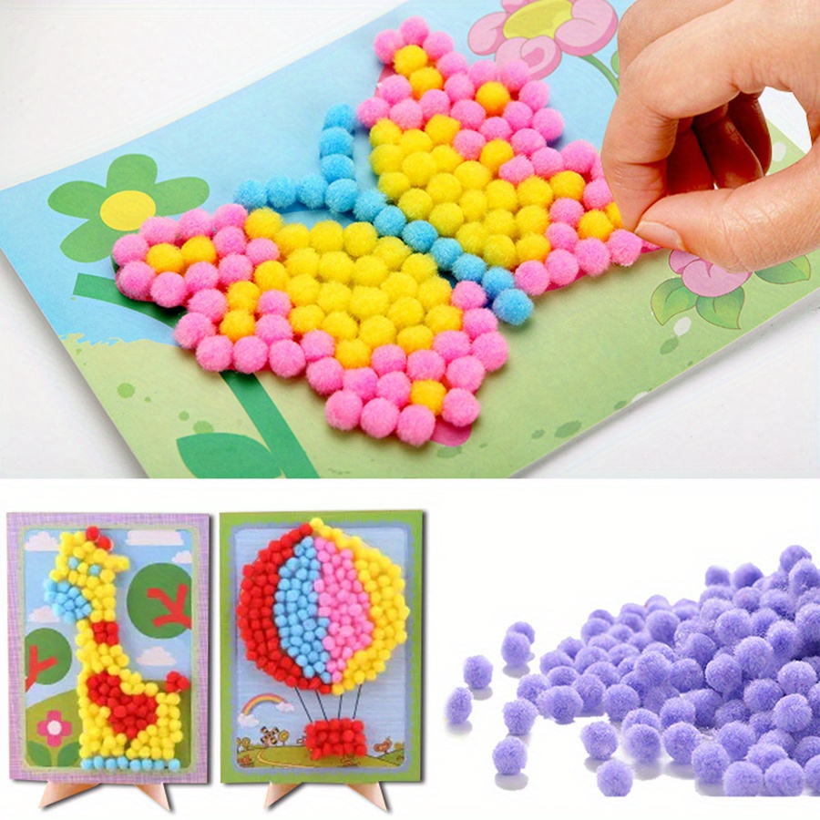 2 個 16 × 21 センチメートルカラフルなポンポン絵画 - Unique Art Craft のレビューと価格