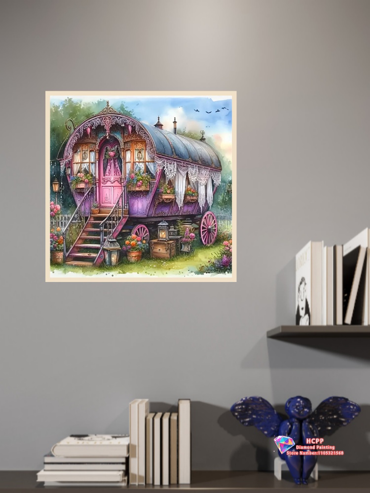 モーターホーム風景ダイヤモンドペインティングキット正方形ラウ - Unique Art Craft のレビューと価格