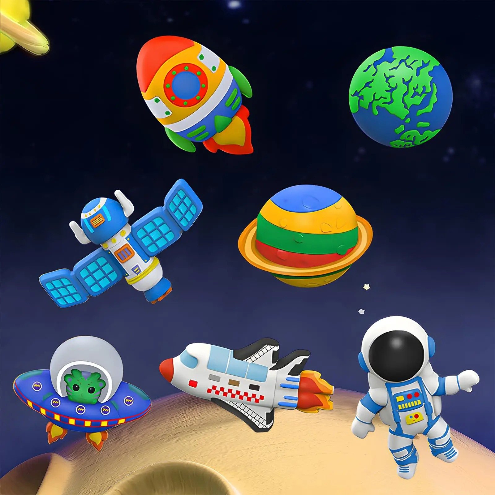 スペースDIY石膏キット 子供用 クリエイティブ手描き人形  - Art Craft 5 Year Old のレビューと価格