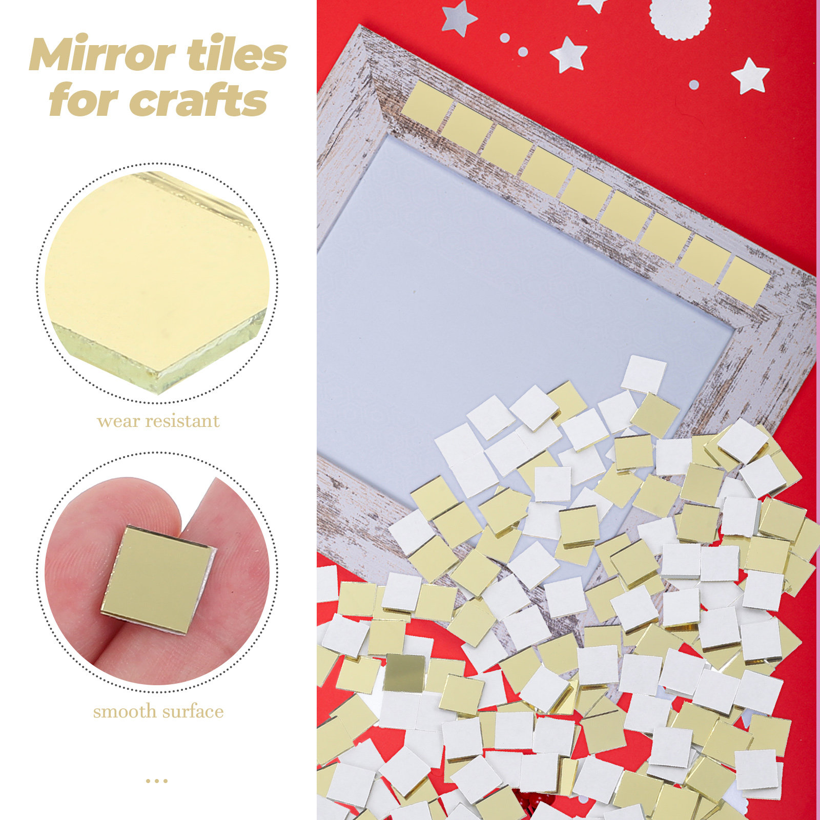 300枚入りガラスモザイクタイル クリスタルスクエア フラッ - Mosaic Tile Supply のレビューと価格