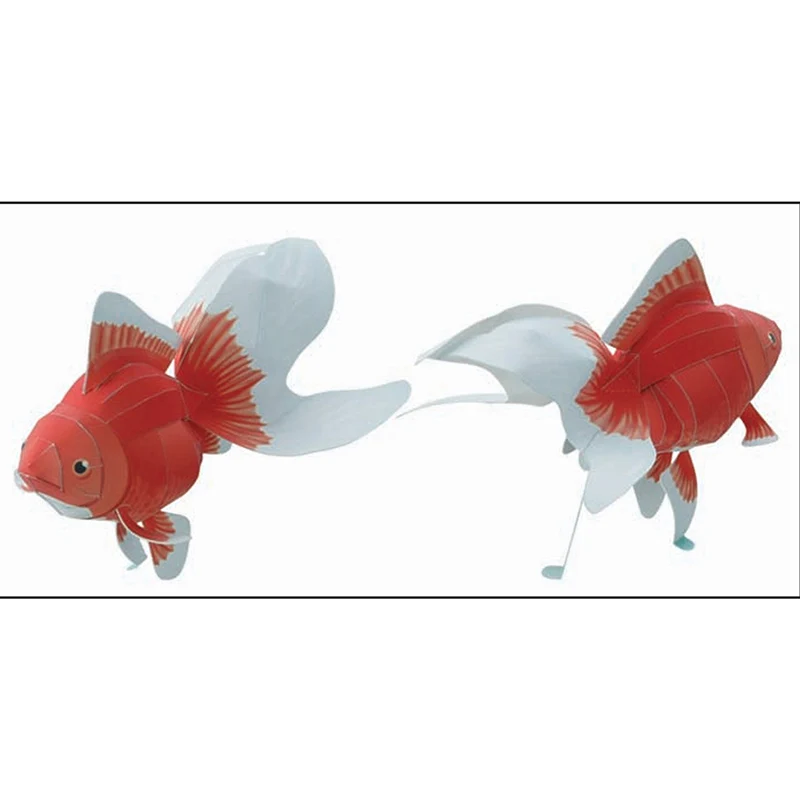ミニ3D折りたたみ紙モデル、金魚、折り紙アート、ペーパークラ - Art Craft Center のレビューと価格