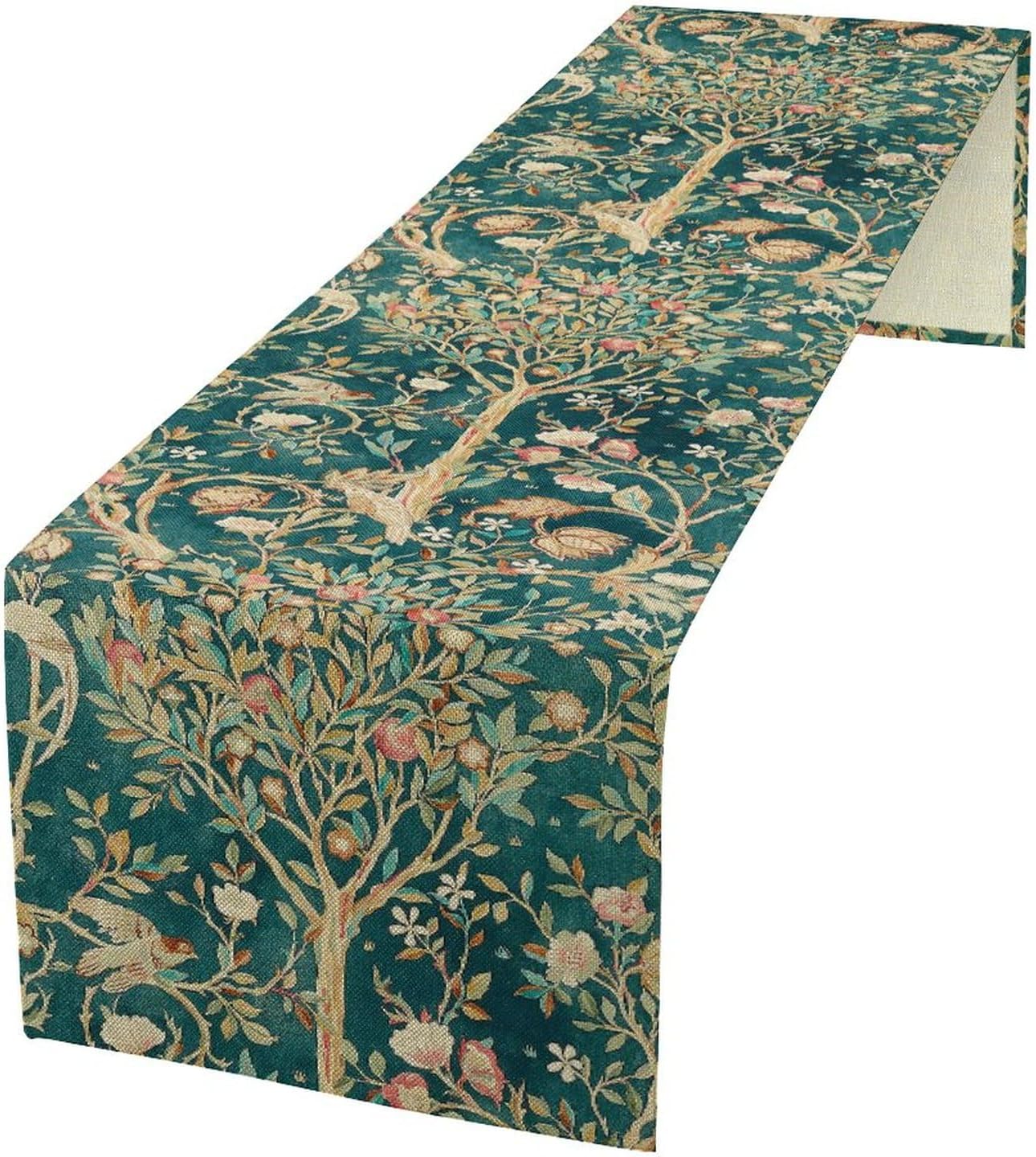 ウィリアム・モリス グリーン ボタニカルテーブルランナー - - Art Craft William Morris のレビューと価格