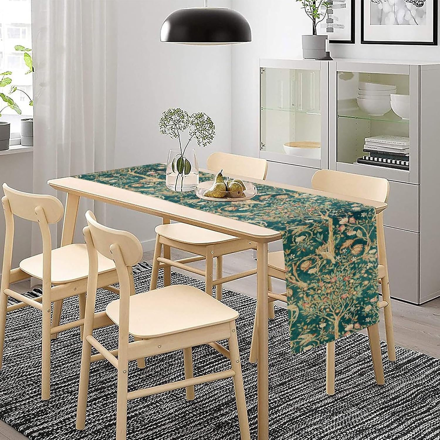 ウィリアム・モリス グリーン ボタニカルテーブルランナー - - Art Craft William Morris のレビューと価格