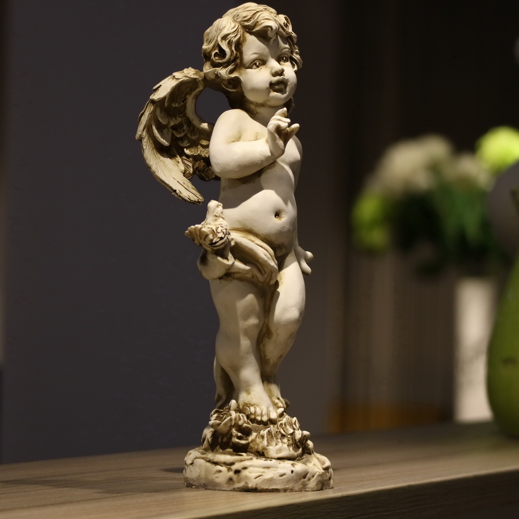 レトロ樹脂天使の置物 29 センチメートル家の中庭の装飾アー - Unique Art Craft のレビューと価格
