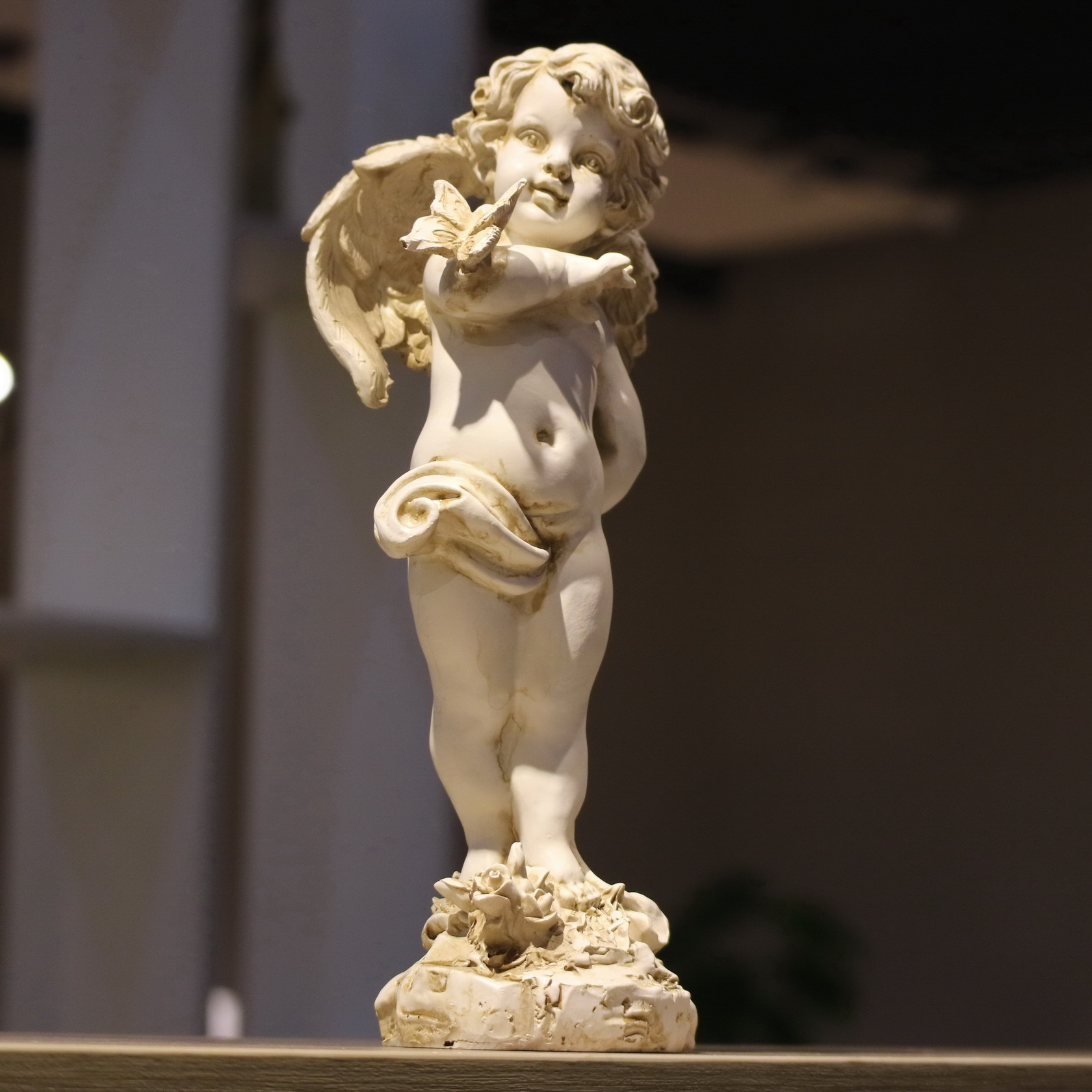 レトロ樹脂天使の置物 29 センチメートル家の中庭の装飾アー - Unique Art Craft のレビューと価格