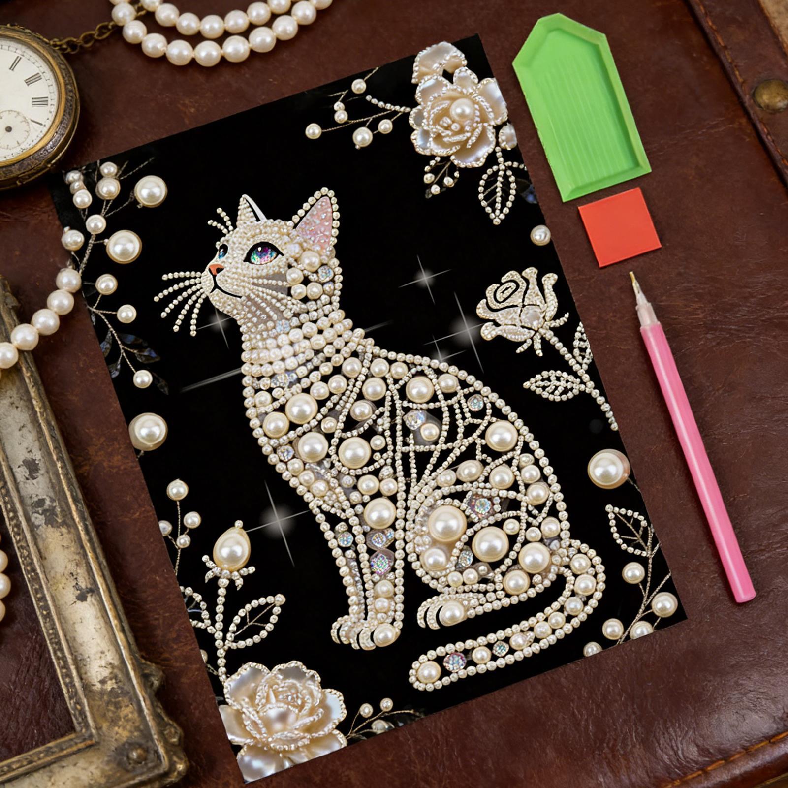 猫型パールペイントキット DIYビーズフレームレス手作りクラ - Art And Craft For Mother'S Day のレビューと価格