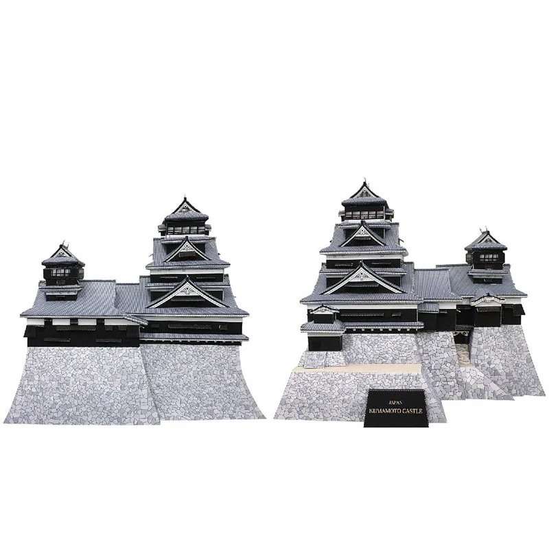 子供と大人のためのミニ日本のクマ本城,3D紙モデル,DIY, - Art Craft Center のレビューと価格