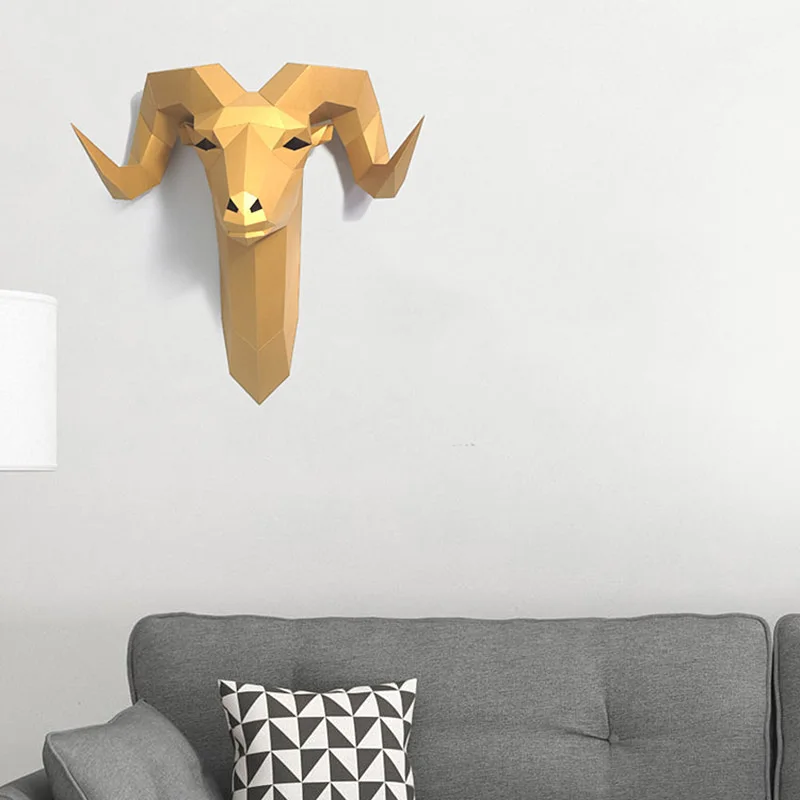 手作りの3D紙モデルペーパークラフト、動物の壁の装飾、ビッグ - Art Craft Center のレビューと価格