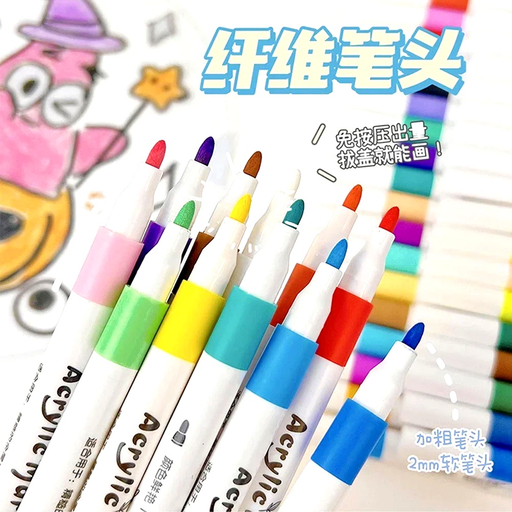 ソフトチップアクリルマーカーペンセット 12～60色 鮮やか - Art Craft 5 Year Old のレビューと価格