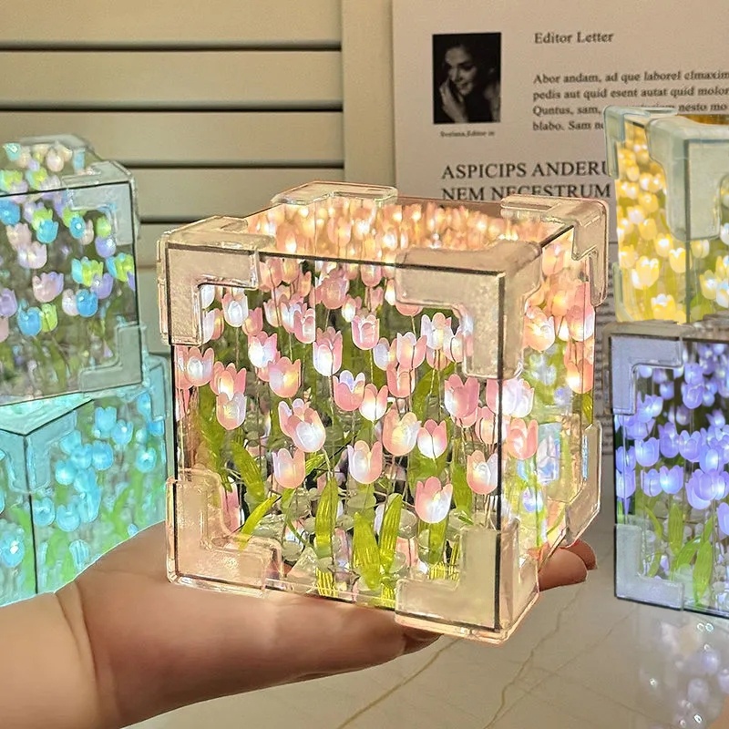 花の形をしたリップミラー,ベッドルームのテーブルランプ,手作 - Light Art And Craft のレビューと価格