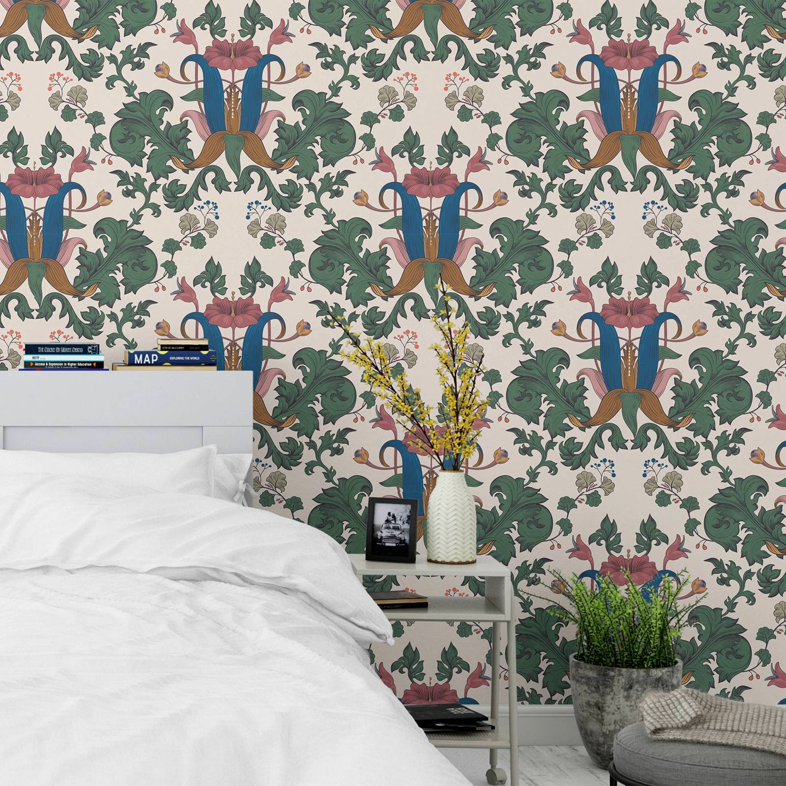 ウィリアム・モリス風壁紙、芸術と工芸の花柄ウォールステッカー - Art Craft William Morris のレビューと価格