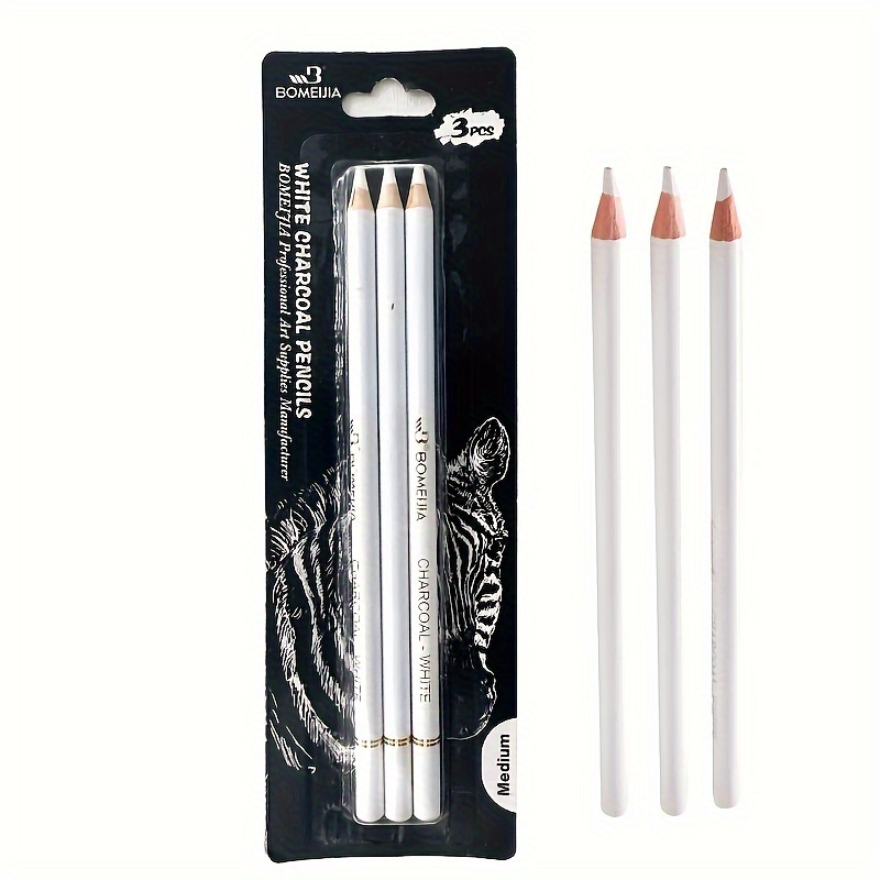 アーティスト向けホワイトチャコールペンシル3/6本セット - - Sketching Charcoal Set のレビューと価格