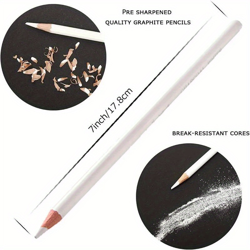 アーティスト向けホワイトチャコールペンシル3/6本セット - - Sketching Charcoal Set のレビューと価格