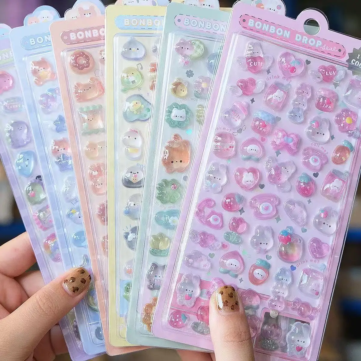 =-=2027かわいい3Dゼリーレジンステッカーかわいい漫画 - Art Craft And のレビューと価格