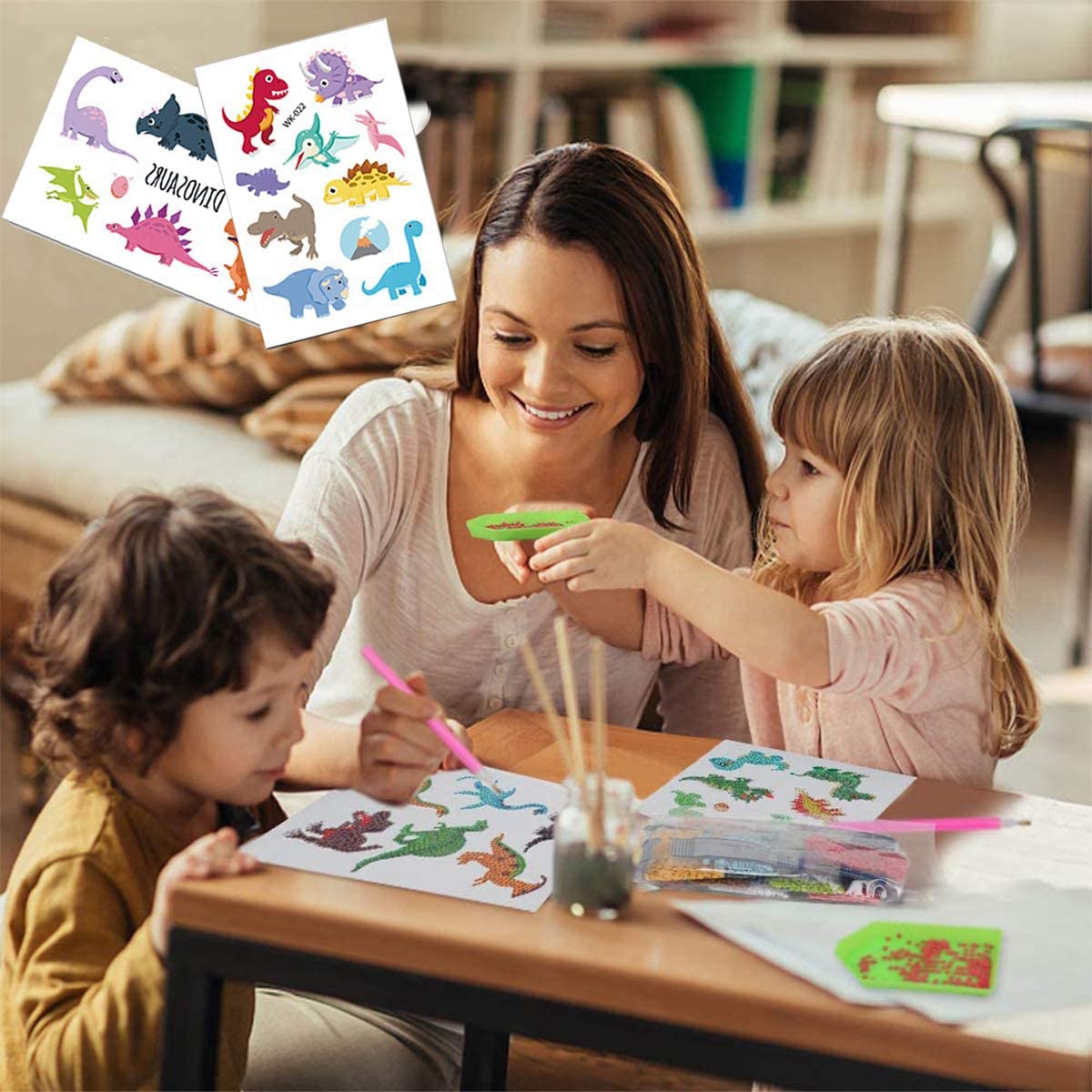 AEE6-子供用5Dペイント絵画セット、DIY動物ペイントス - Art Craft Picture のレビューと価格