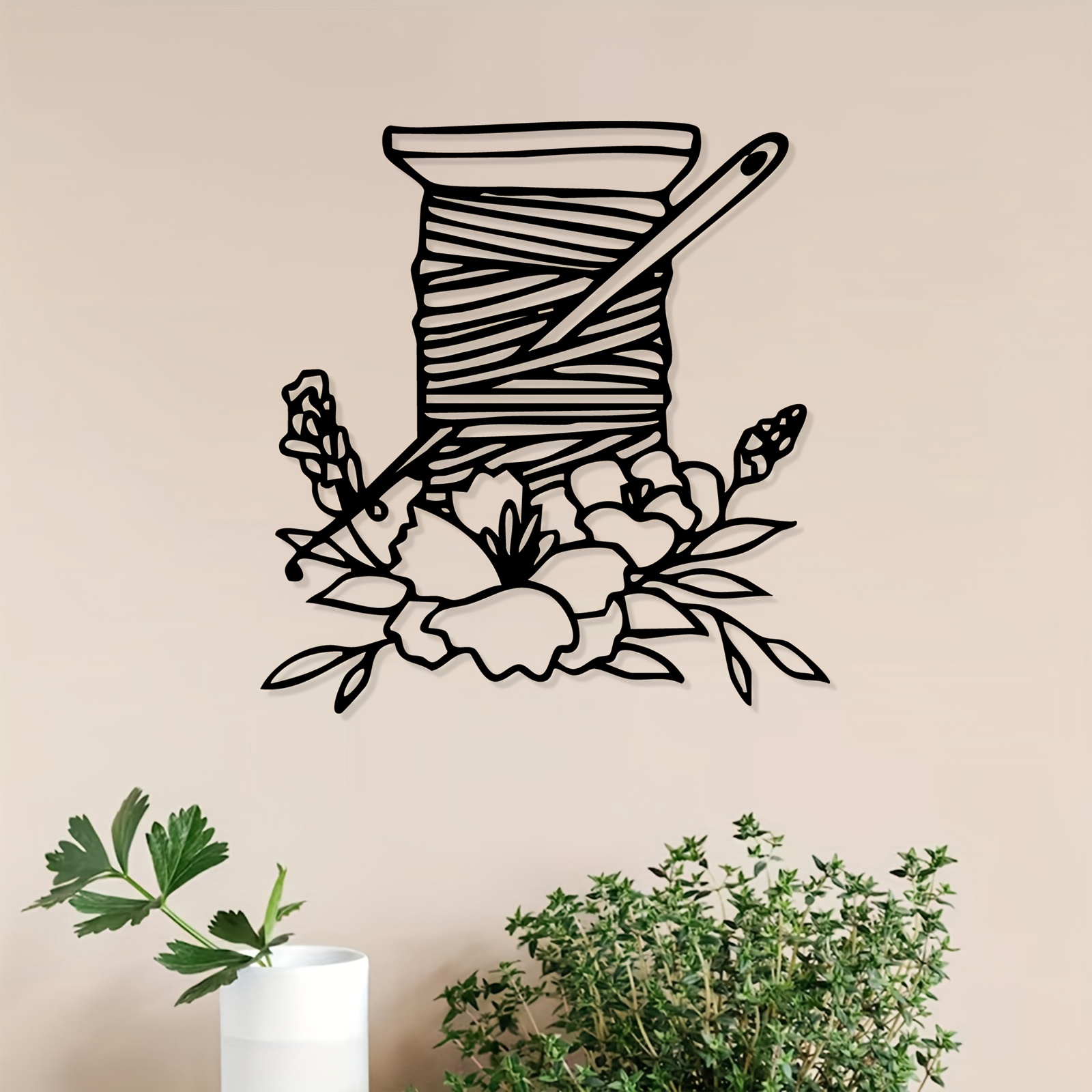 糸巻き器花柄メタルウォールアート鉄製縫製彫刻ガーデンハンギン - Art And Craft For Mother'S Day のレビューと価格