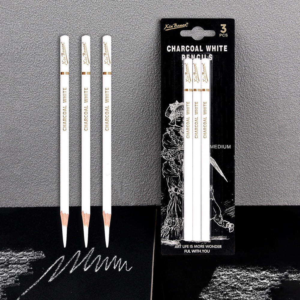 3本セット ソフト/ミディアム/ハード チャコールペンシルセ - Sketching Charcoal Set のレビューと価格