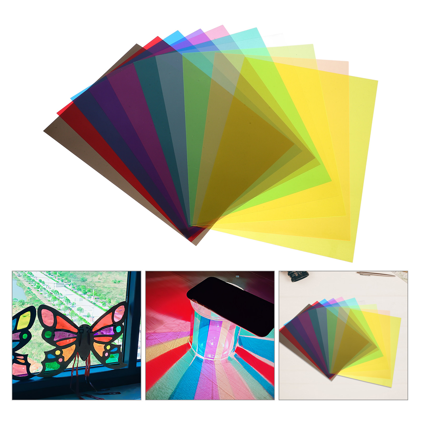 10枚入り PVC セロファンカラーシート 多色 A4サイズ - Light Art And Craft のレビューと価格
