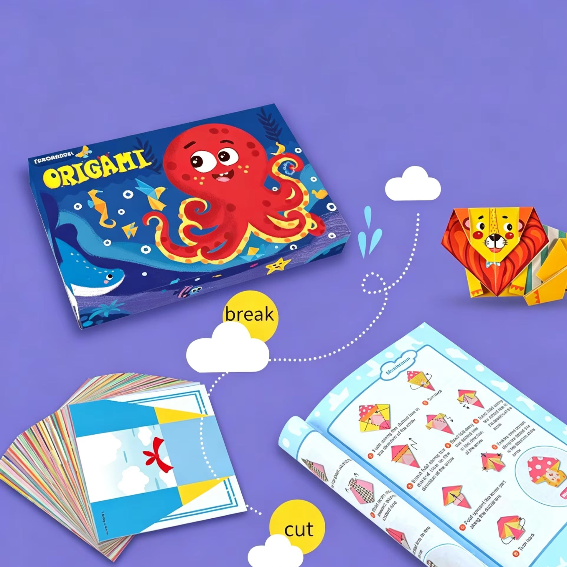 108ページ モンテッソーリ風漫画動物折り紙、DIY子供向け - Art Craft 5 Year Old のレビューと価格