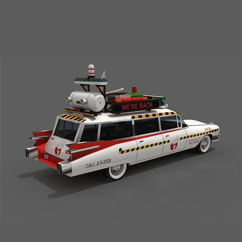 ゴーストバスターカーEcto-1A 1:20,手作りの紙モデ - Art Craft Center のレビューと価格