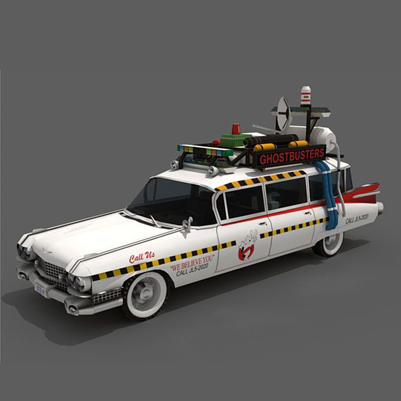 ゴーストバスターカーEcto-1A 1:20,手作りの紙モデ - Art Craft Center のレビューと価格