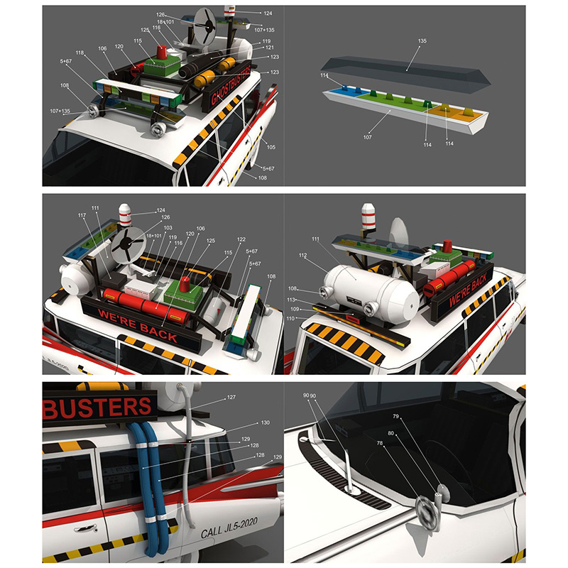 ゴーストバスターカーEcto-1A 1:20,手作りの紙モデ - Art Craft Center のレビューと価格
