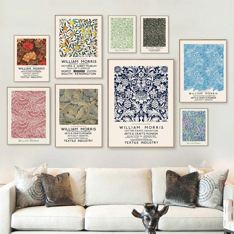 ウィリアムモリス美術館アート展示壁アートキャンバス絵画北欧ポ - Art Craft William Morris のレビューと価格
