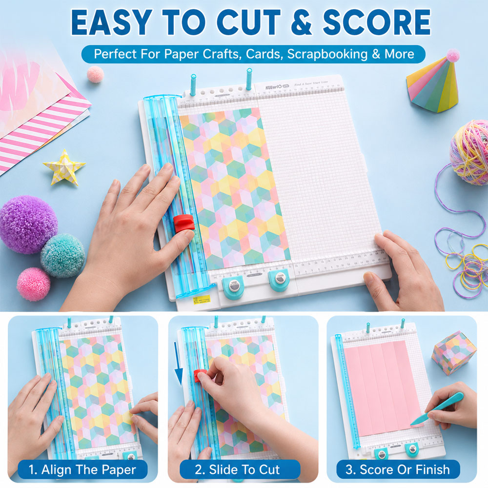 7-in-1ペーパーカッター＆スコアリングボード、10枚用折 - Artwork Craft のレビューと価格
