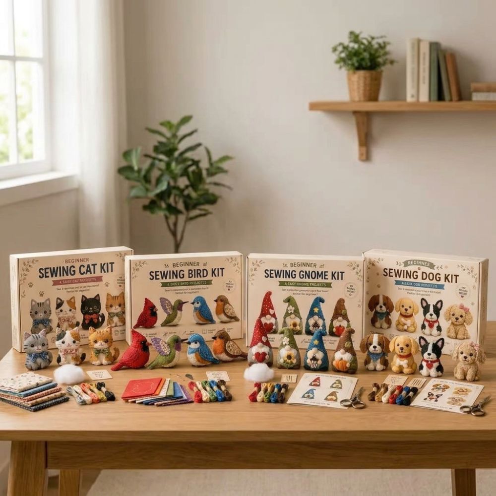 プレカット生地3DフェルトソーイングDIYキット漫画鳥動物チ - Unique Art Craft のレビューと価格