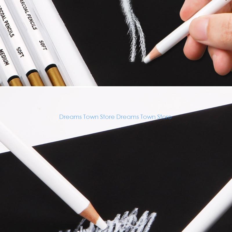 HX6A 6 本ポータブルプロアーティスト白木炭鉛筆セット濃 - Sketching Charcoal Set のレビューと価格