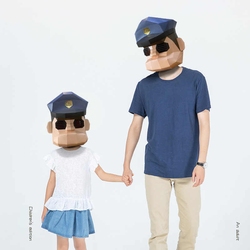 漫画の警察のマスク,紙のモデル,小さなサイズ,3D紙の工芸品 - Art Craft Center のレビューと価格