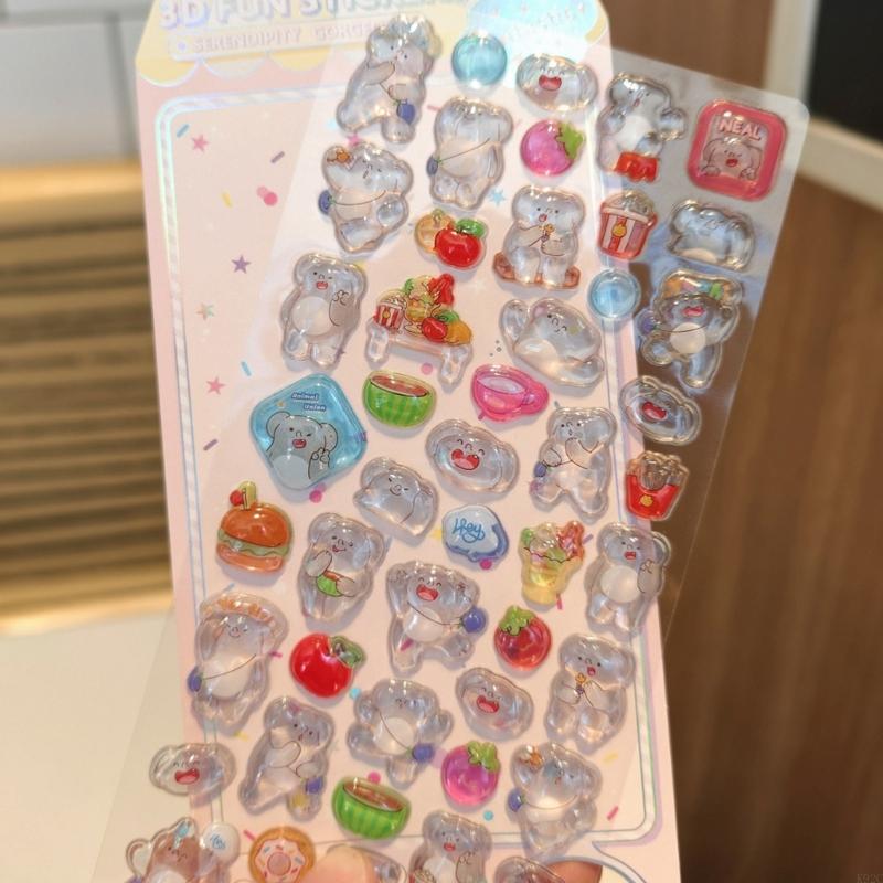 エンボス加工動物ステッカー漫画 PVC 樹脂ステッカースクラ - Art Craft Notebook のレビューと価格