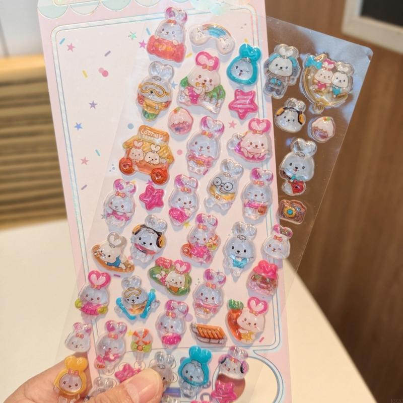 エンボス加工動物ステッカー漫画 PVC 樹脂ステッカースクラ - Art Craft Notebook のレビューと価格
