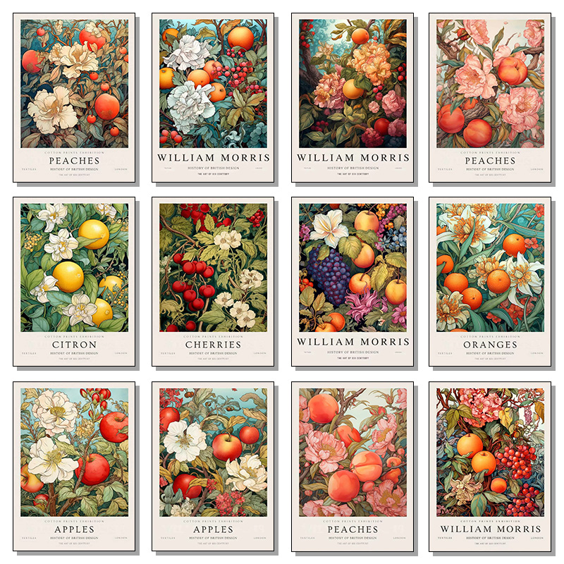 ウィリアムモリス花と果物ポスターダイヤモンド絵画キュー庭園壁 - Art Craft William Morris のレビューと価格