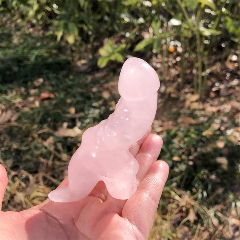 1個入り 天然ローズクォーツ 漫画風ペニス恐竜彫刻 ヒーリン - Unique Art Craft のレビューと価格