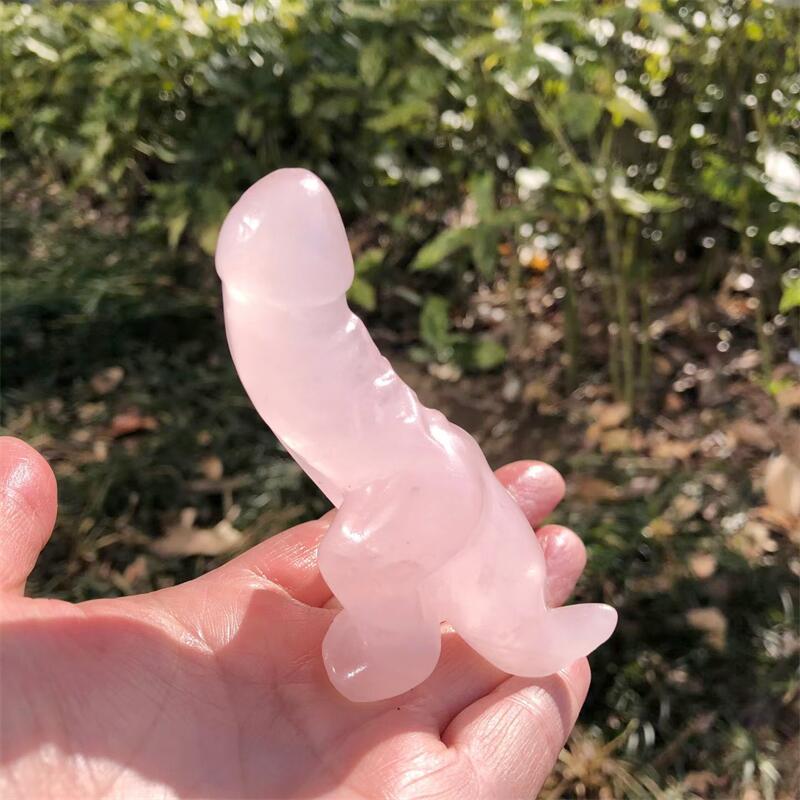 1個入り 天然ローズクォーツ 漫画風ペニス恐竜彫刻 ヒーリン - Unique Art Craft のレビューと価格