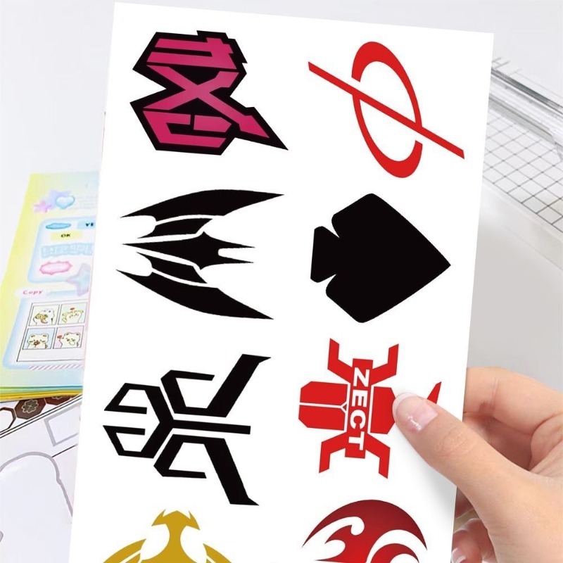 60 枚の仮面ライダーロゴステッカークリエイティブデカール防 - Artwork Craft のレビューと価格