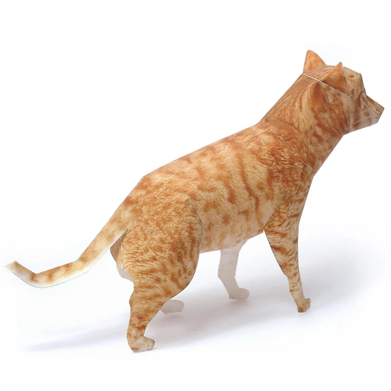 オシキャットキャットオレンジタビー折り紙アートペーパーモデル - Art Craft Center のレビューと価格